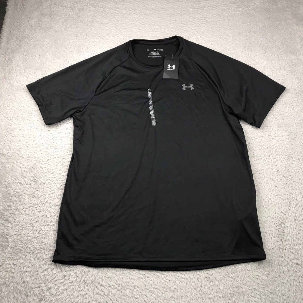 Under Armour The Tech Tee Shirt Mens XL Black Performance Crew Neck NEW NWT‎
